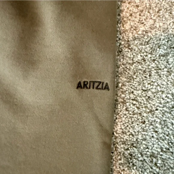 Aritzia Sweatfleece Mega Olive Green Joggers - Picture 2 of 3